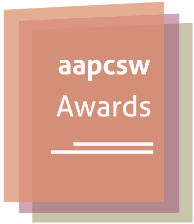 graphic: aapcsw awards typed on multicolored squares